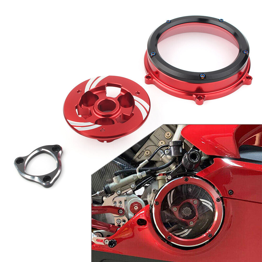 Clutch Cover Spring Retainer Pressure Plate Kit Black for Ducati Panigale V4 V4S