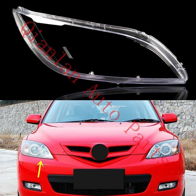 Right Side Clear Headlight Cover With Glue for Mazda 3 2004-2009