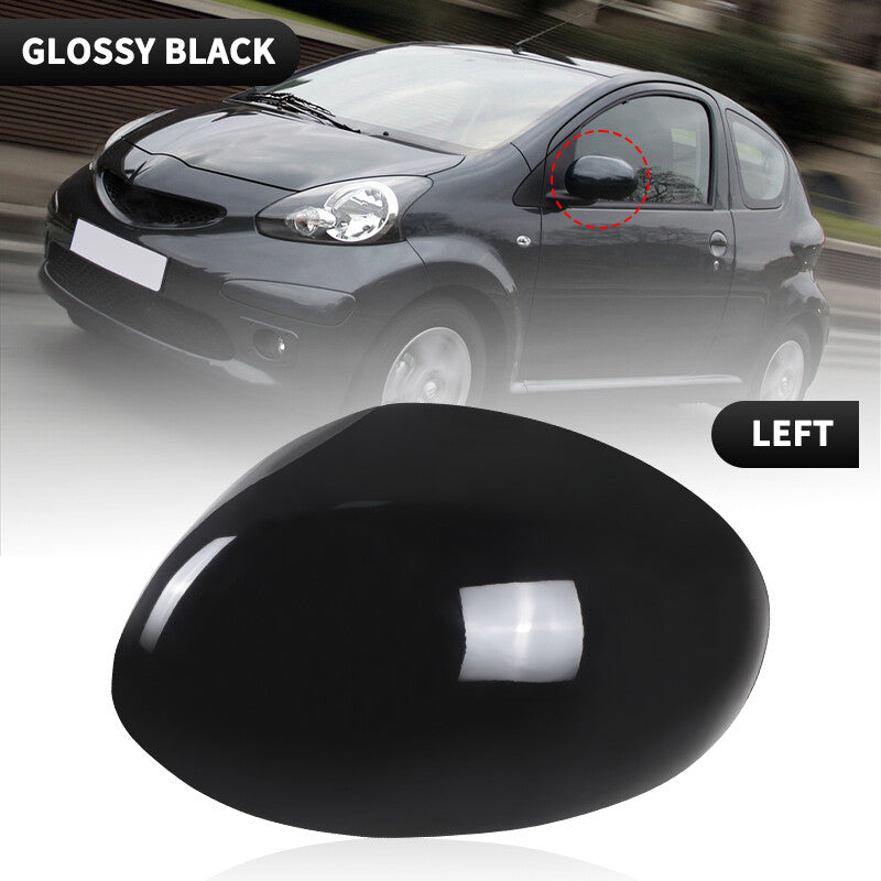 Left Driver Side Mirror Cover Cap Fit for Toyota AYGO 107CC for Citroen C1 2006-2014