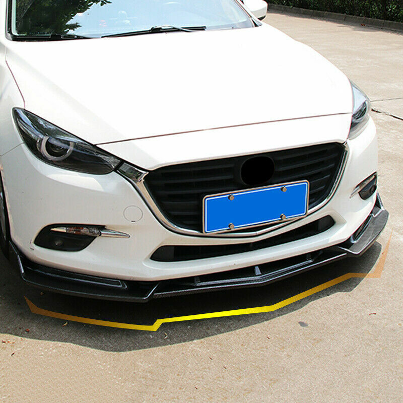 for Mazda 3 Axela 2014-18 Sedan Gloss Black Front Bumper Lip Chin Spoiler Cover