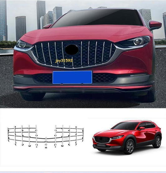 for Mazda CX-30 20-24 ABS Chrome Front Upper Grille Mesh Assembly Cover Trim 1X