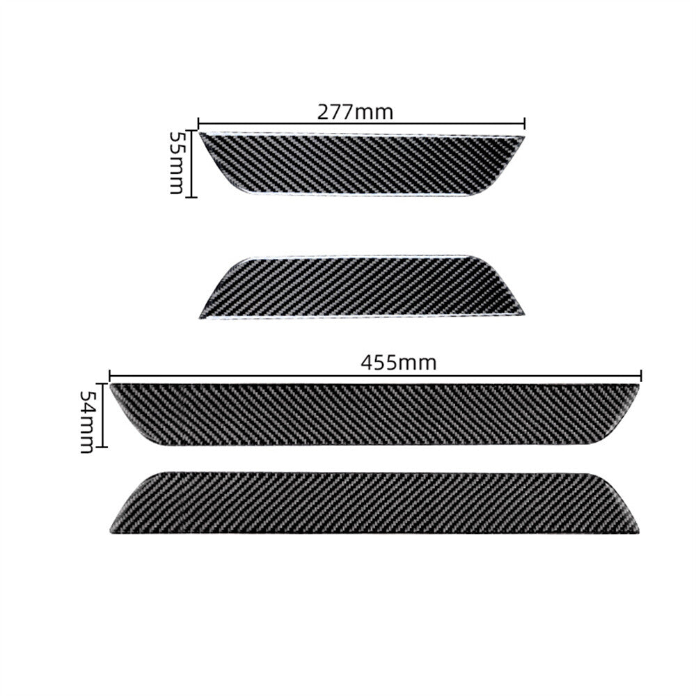 Carbon Fiber Inner Door Sill Guards Scuff Panel Cover for Porsche Taycan 2019-22