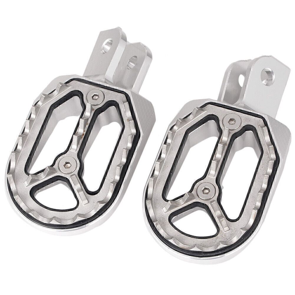 2x Motorcycle Foot Pegs Pedals for Honda CRF230L 2003 - 2007 2008 2009 Silver