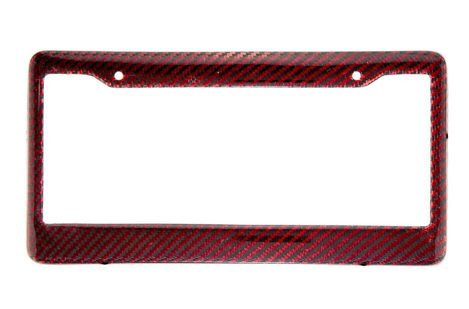 Car license plate frame cover cap trunk red carbon fiber suitable for BMW