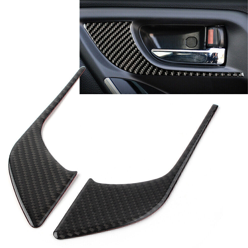 Fit for Subaru Forester 2013-2018 Carbon Fiber Front Door Handles Cover Trim 2PCS UK