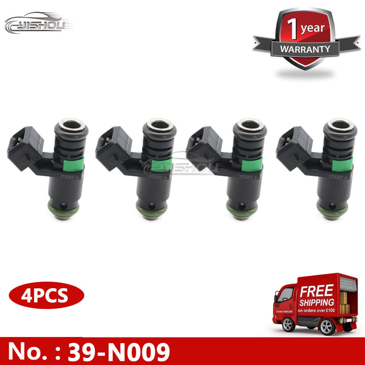 4x 39-N009 Fuel Injector Nozzles for Automotive Valves and Automotive Parts 39N009 F028X31737