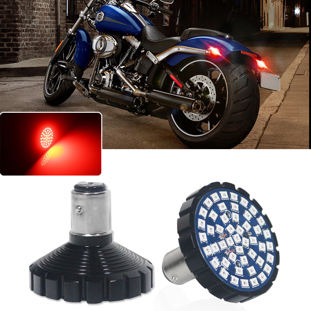 2-inch red bright/dark mode LED rear turn signal bulbs for Harley-Davidson