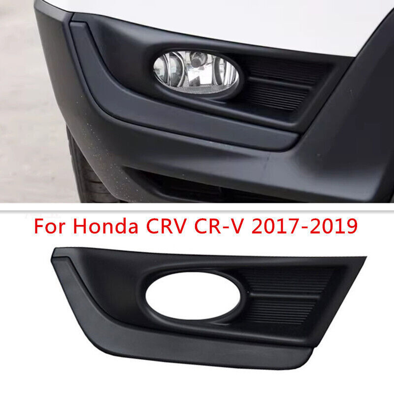 ABS Black RH Front Bumper Fog Lamp Cover Bezel Fit for Honda CRV CR-V 2017-2019