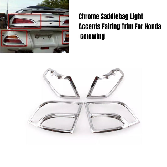 Chrome Saddlebag Light Accents Fairing Trim for Honda Goldwing GL1800 2001-2011