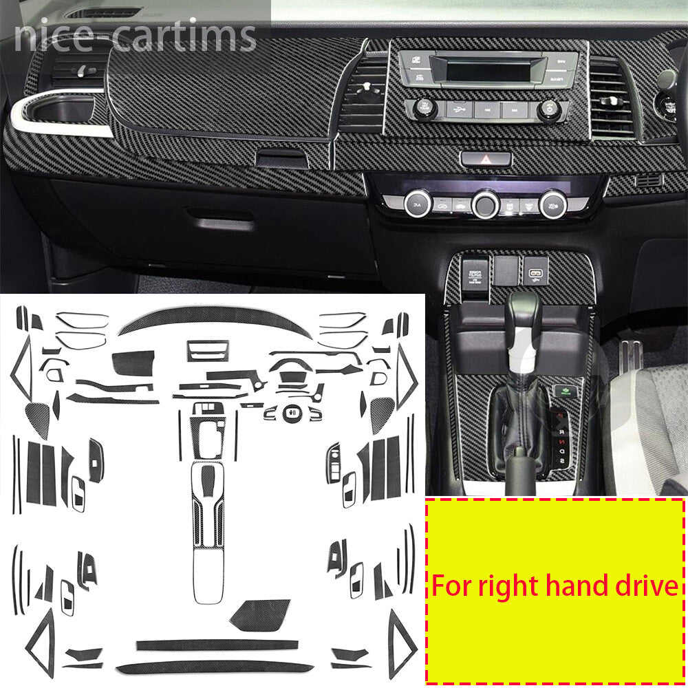 98Pcs Carbon Fiber for Honda Fit 2020-22 RHD Exterior Indicator Full Set Trim