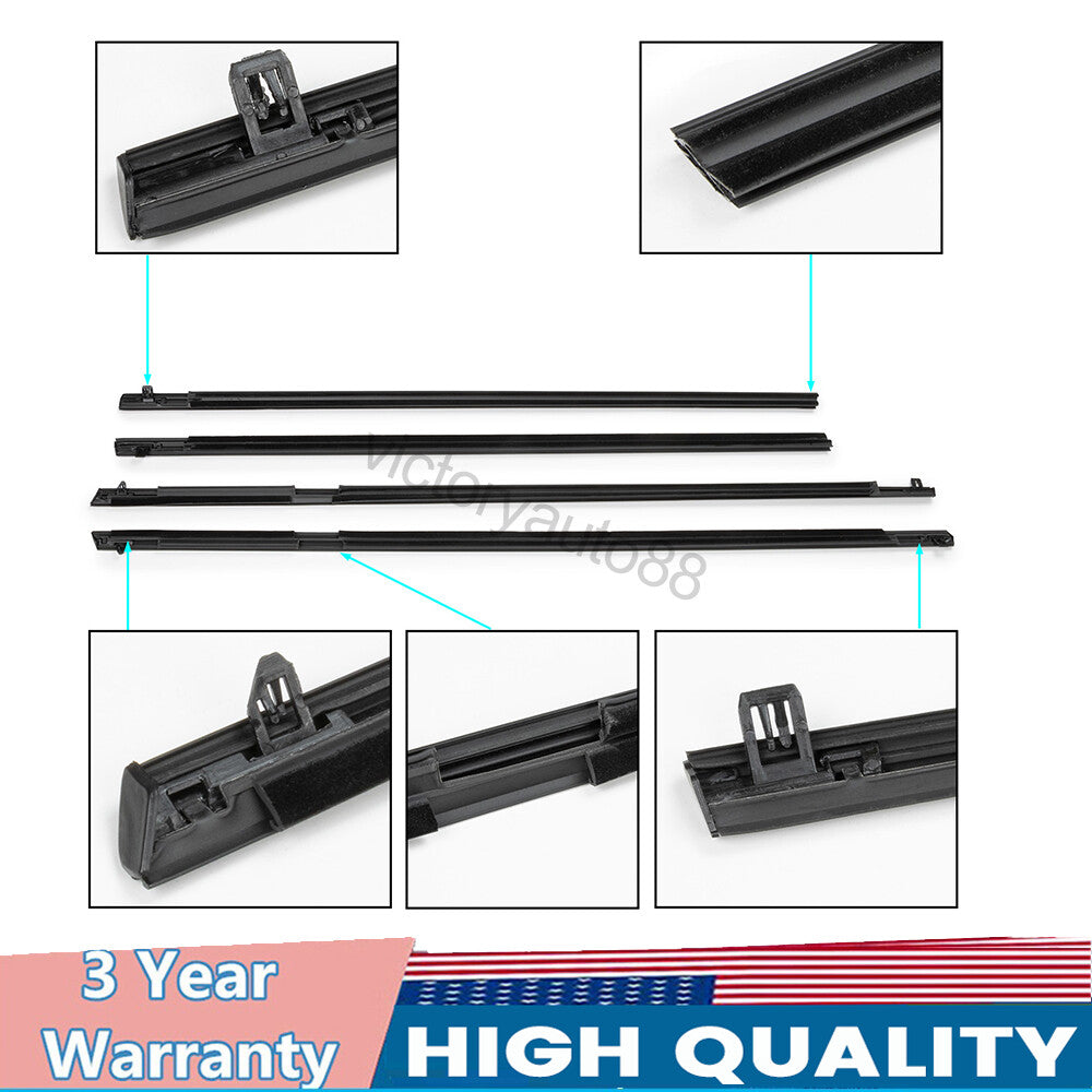 92170765 Suitable for Holden Sedan Commodore VT VX VY V Black Door and Window Belt Mold Kit