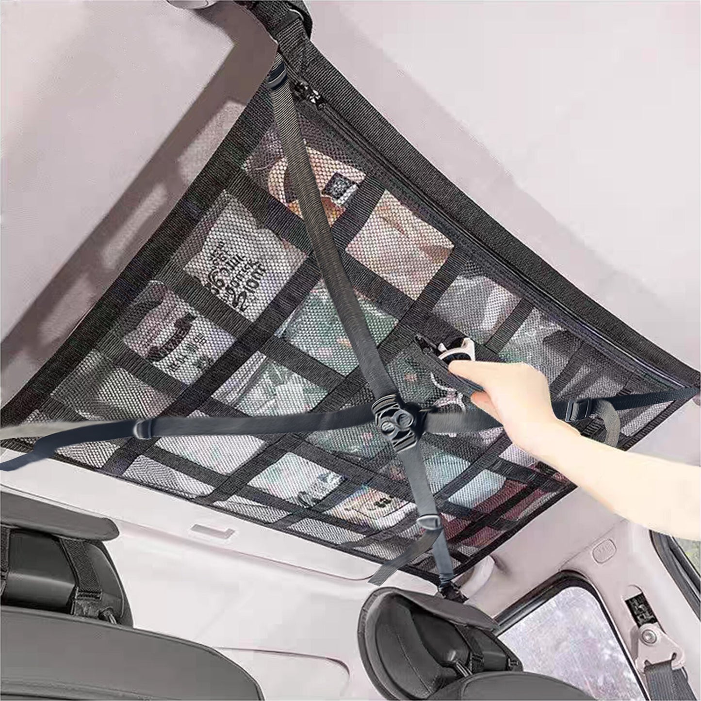Universal Mesh Storage Bag Car Roof Ceiling Cargo Net Pouch Pockets For SUV Van