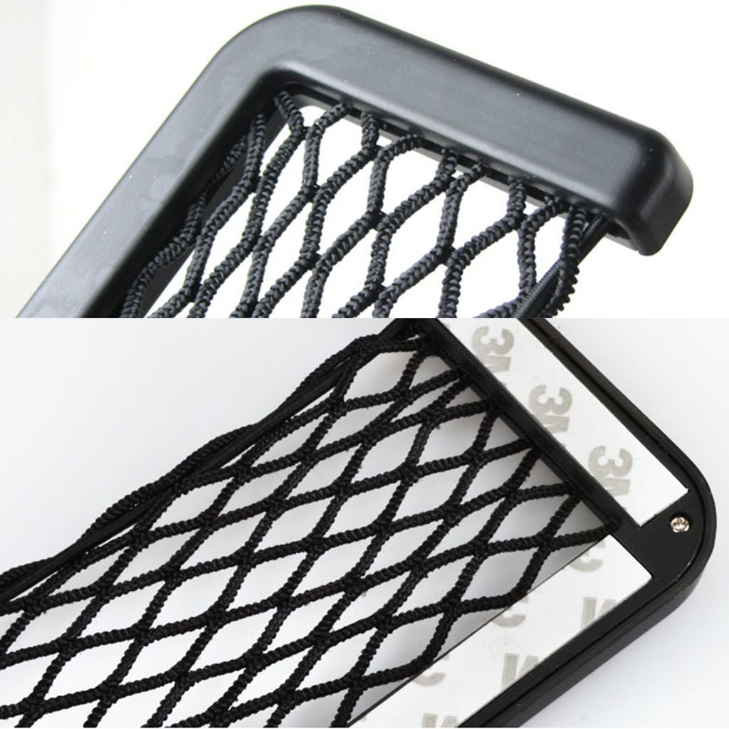 7.5 in Car Storage Mesh Net Resilient String Phone Bag Holder