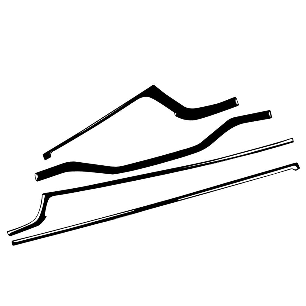 4Pcs Piano Black Dashboard Panel Cover Trim Strip for Audi for A4 for A5 S4 RS4