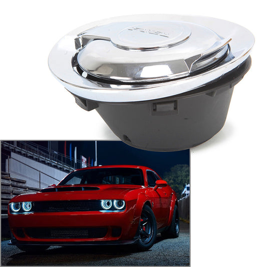 Auto Fuel Gas Door Lid Vapor Edition Chrome Fit 2008-2019 for Dodge for Challenger