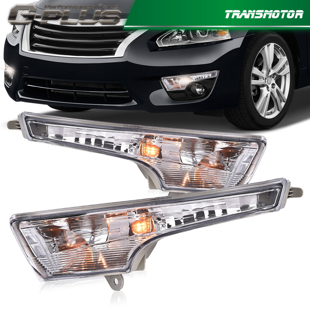 Turn signal plastic lens, left and right compatible with 2013-2016 for Nissan Altima.