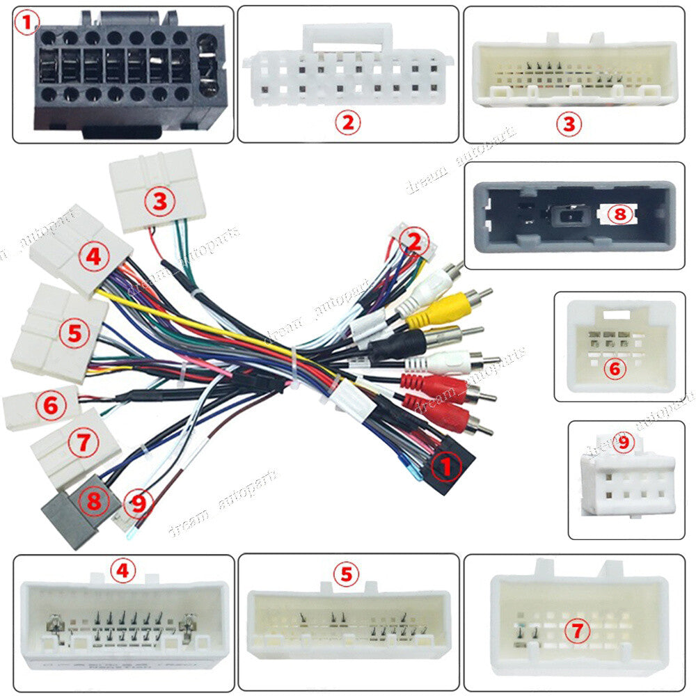 Car Wire Harness Cable Adapter w/Canbus BOX Fits for Toyota Aftermarket Radio Stereo