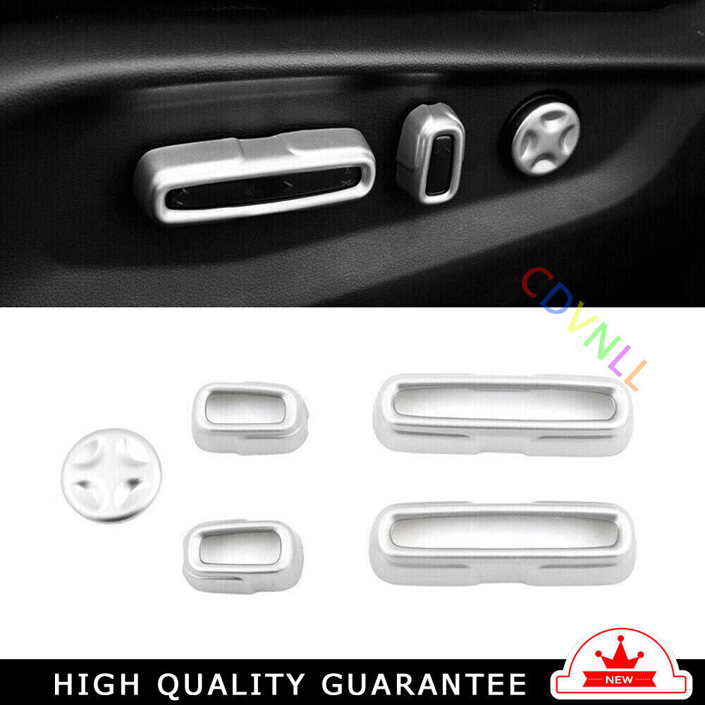 for Seat Adjustment Button Cover Trim 5PCS for Honda CRV CR-V 17-2022 Matte Silver