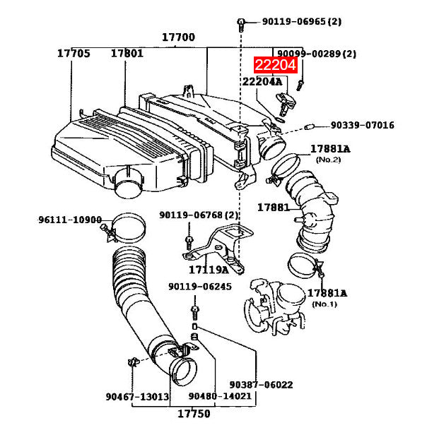 For 22204-33010 for Toyota for Lexus for Pontiac for Mazda for Jaguar Mass Air Flow Meter Sensor MAF