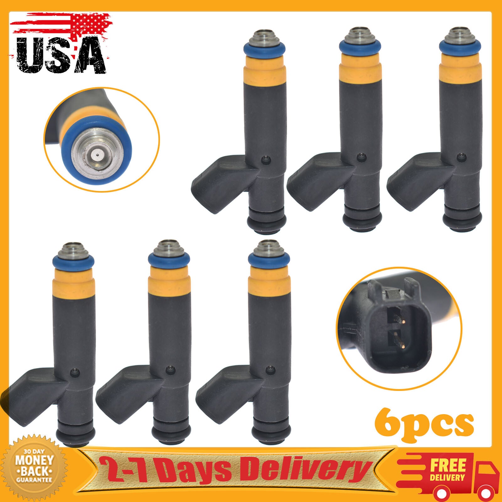 6x Fuel Injectors YR3E-A6A for Ford F-150 E-150 E-250 for Mustang 3.8L 4.2L V6