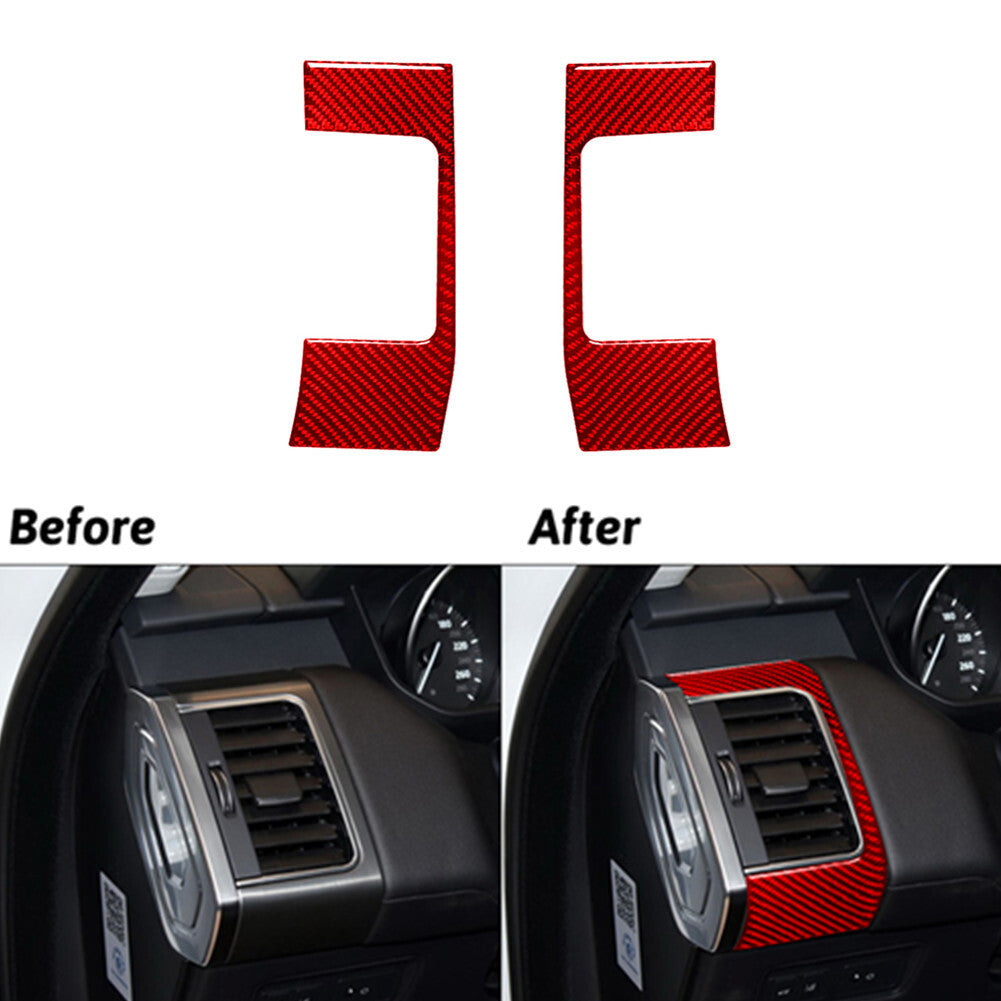 Red Carbon Fiber Dashboard Air Vent Trim For Land for Range Rover Sport 2014-2017