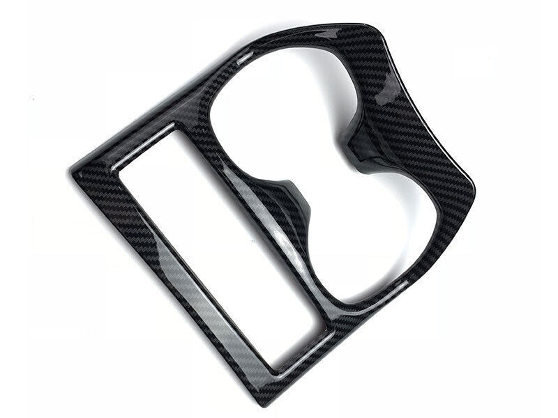 Carbon Fiber Central Console Water Cup Cover Trim Fit for Nissan Rogue 2014-2020