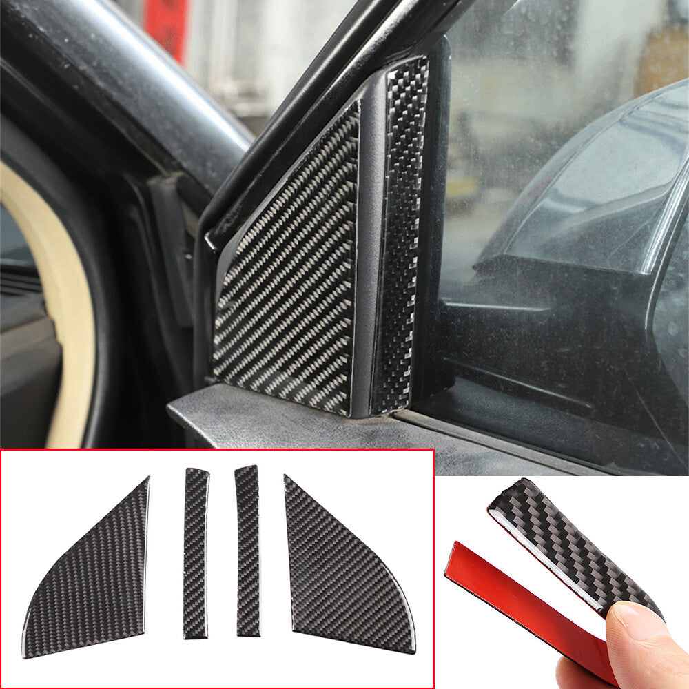 4¡ÁCarbon Fiber Front Window A Pillar Triangle Cover for Honda CR-V CRV 2007-2011