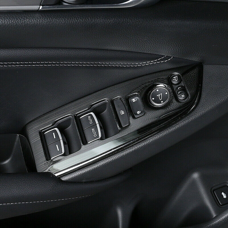 Window Lift Switch Button Cover Trim Fit for Honda Accord 18-2022 Black Titanium