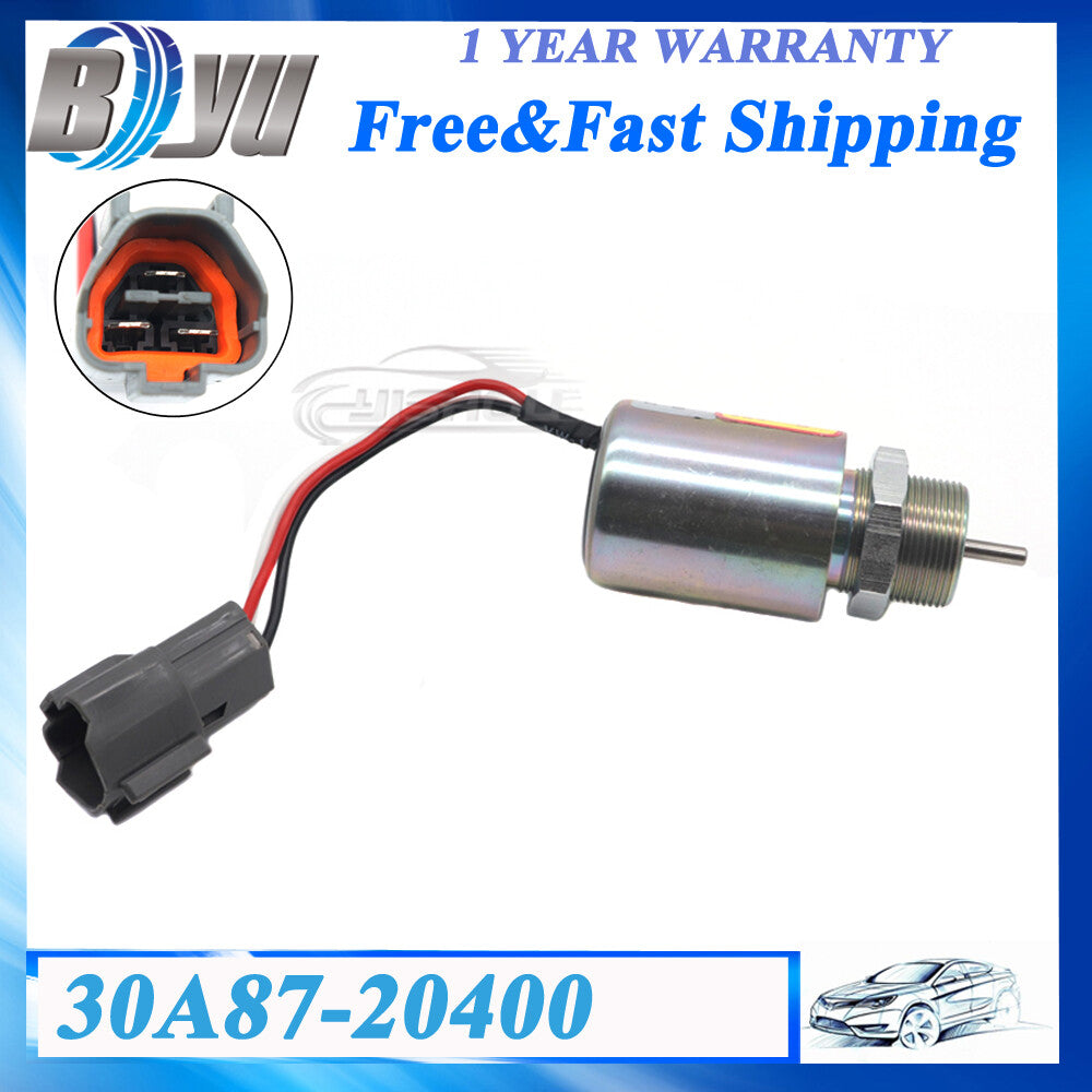 Fuel Shut Off Solenoid 12V 30A87-20400 for Mitsubishi L3E S3L S4L WR 30A87-10400