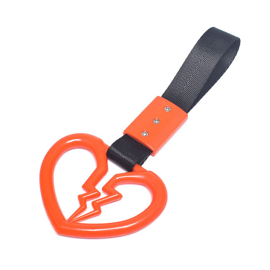 Devil Broken Heart Ring Train Handle Strap Charm Tool Car Tsurikawa Orange