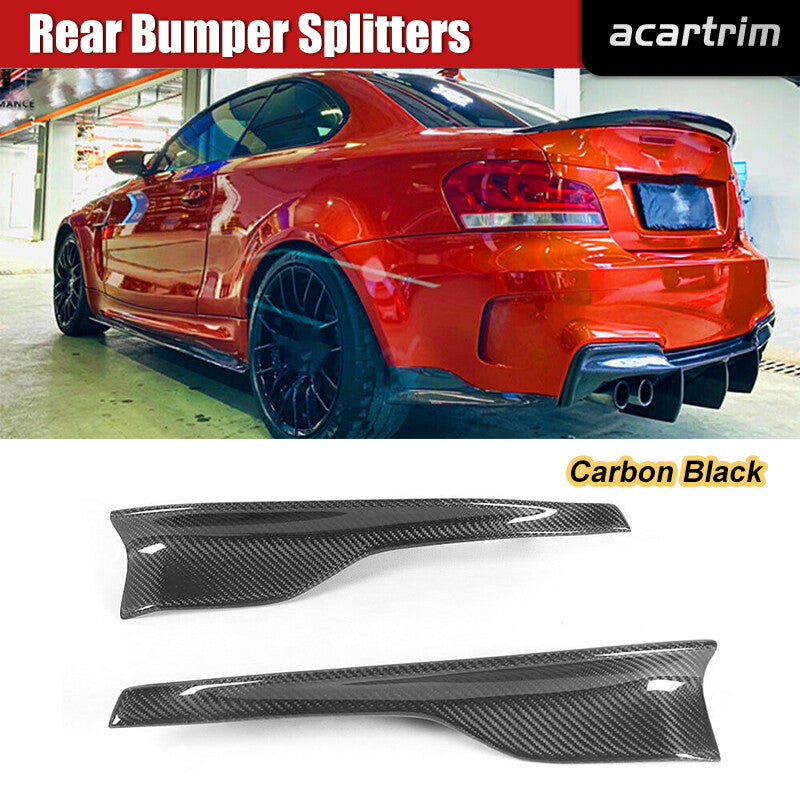 for BMW 1 Series E82 M Coupe 2011-18 Carbon Fiber Rear Bumper Splitter Flaps Lip