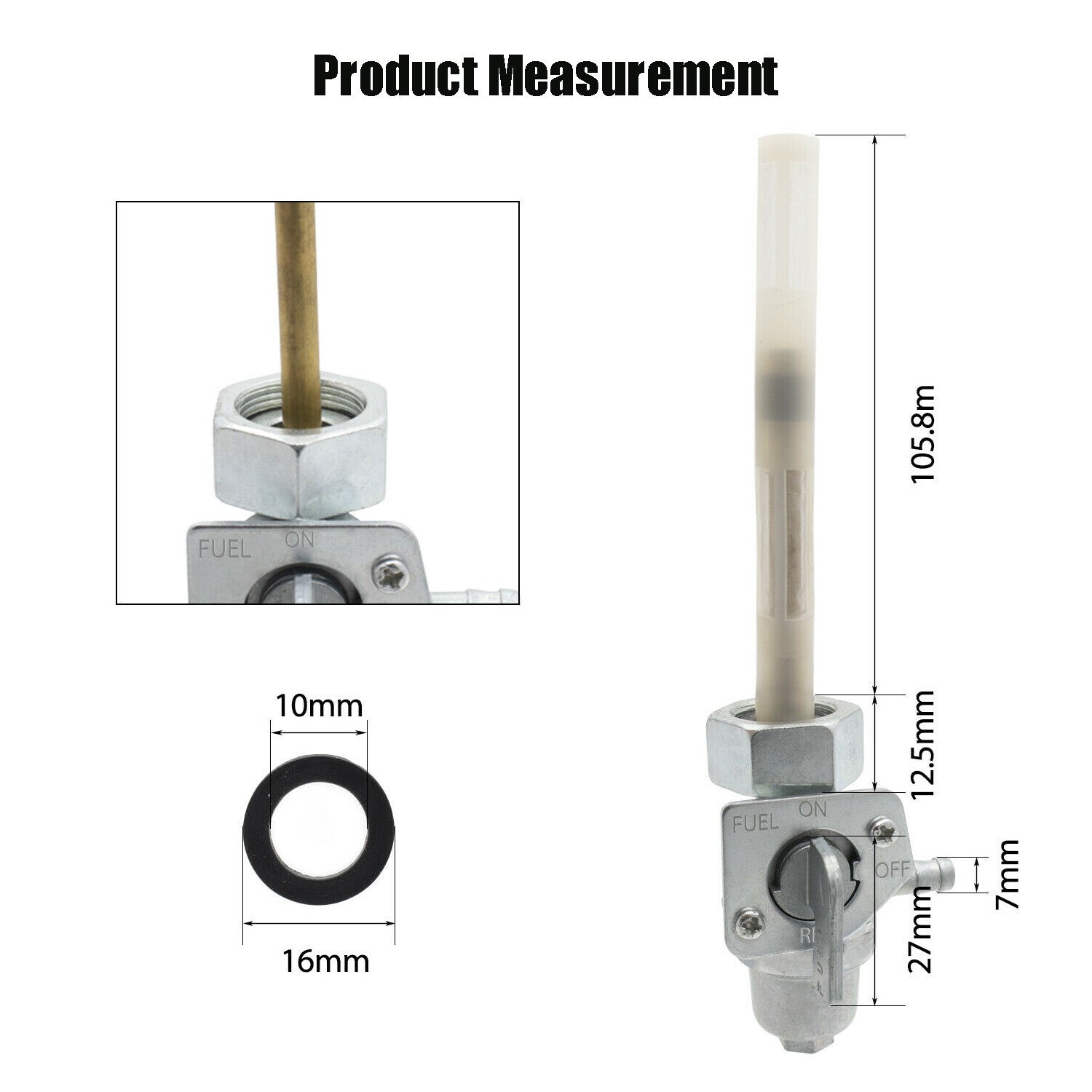 Fit For CB750F CB750K CB900C CB900F Magna 700 750 Fuel Valve Petcock Assembly