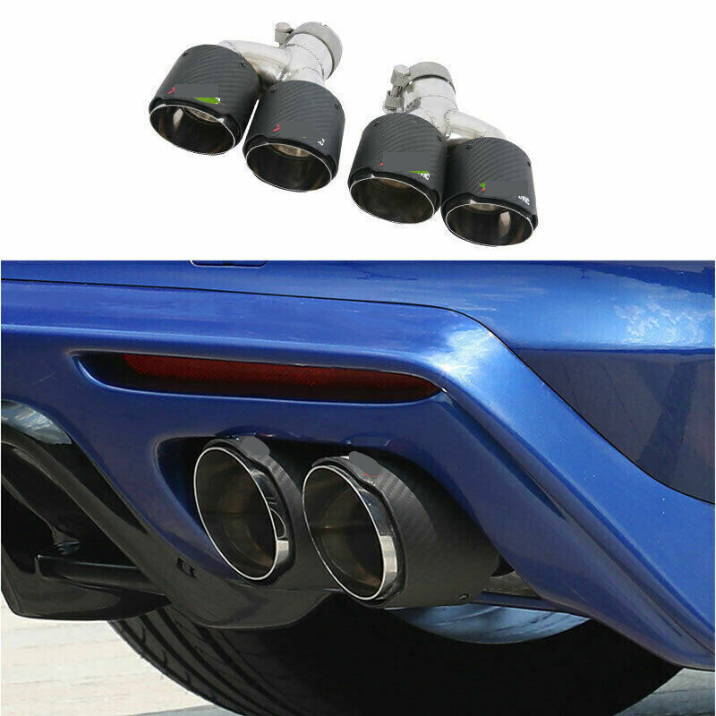 for Cadillac CT5 2019-20 Carbon Fiber Steel Rear Tail Exhaust Muffler Tip Pipe2