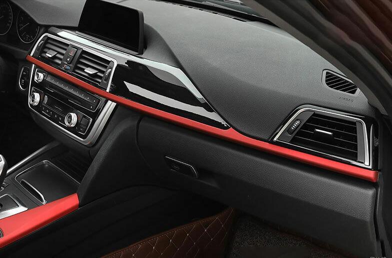 Central Console Instrument Strip Trim for BMW 3 4 Series GT 2013-2019 ABS Red