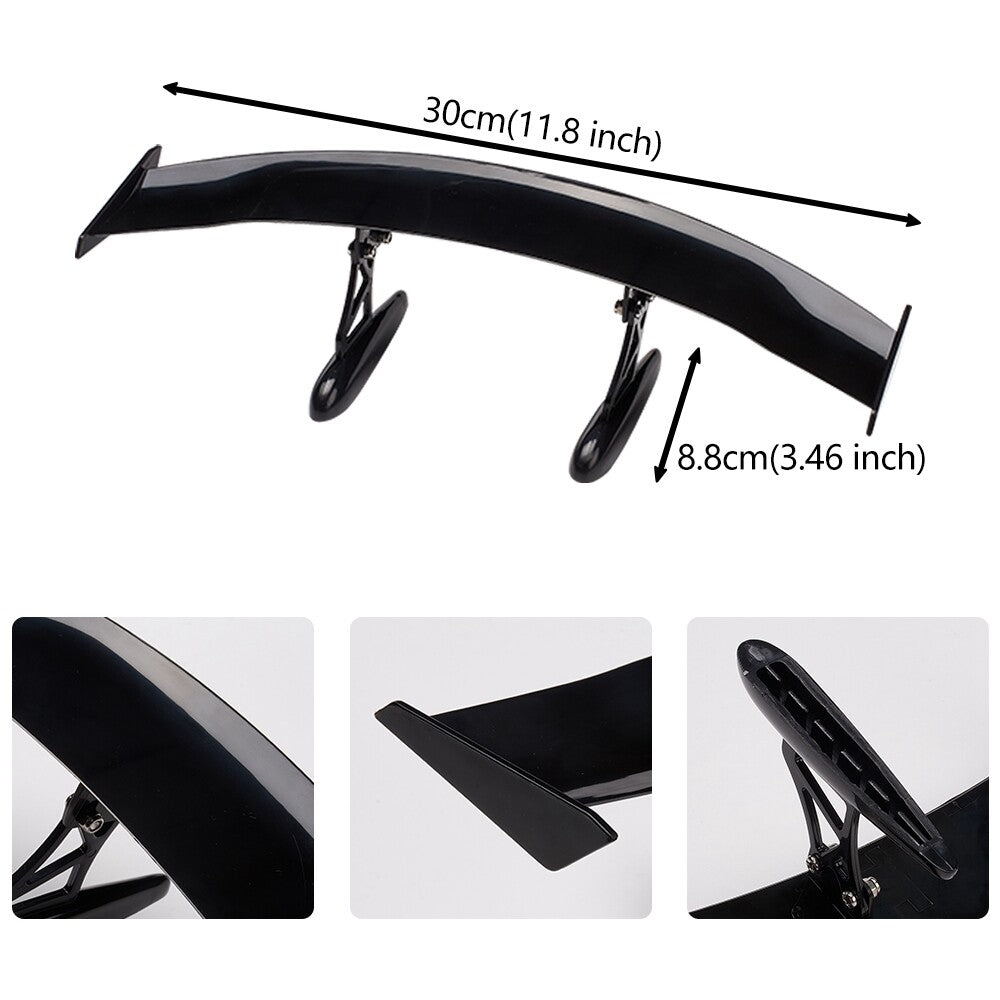 11.8 Universal Auto for Mini Tiny Trunk Spoiler Car Rear Tail Spoile Wing Black