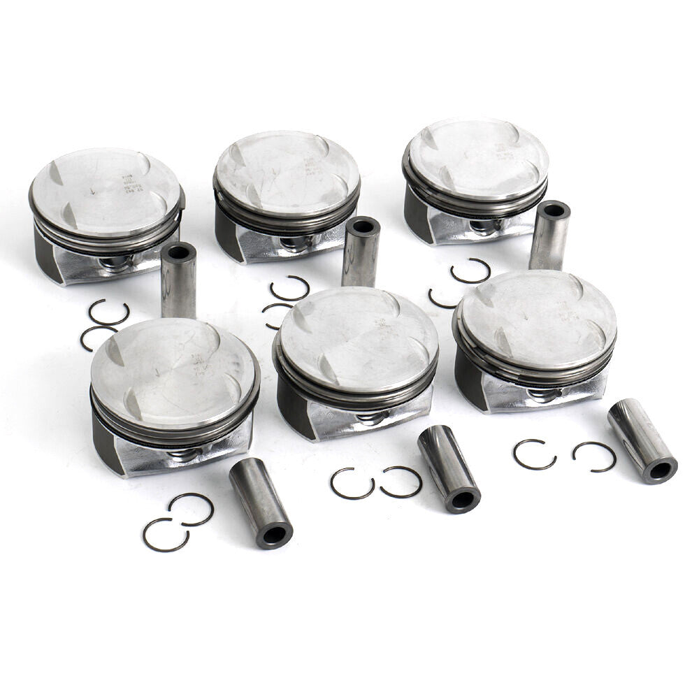 6pc M272 Engine Pistons Rings Set for Mercedes-Benz CLK350 C350 E350 GLK350 3.5L
