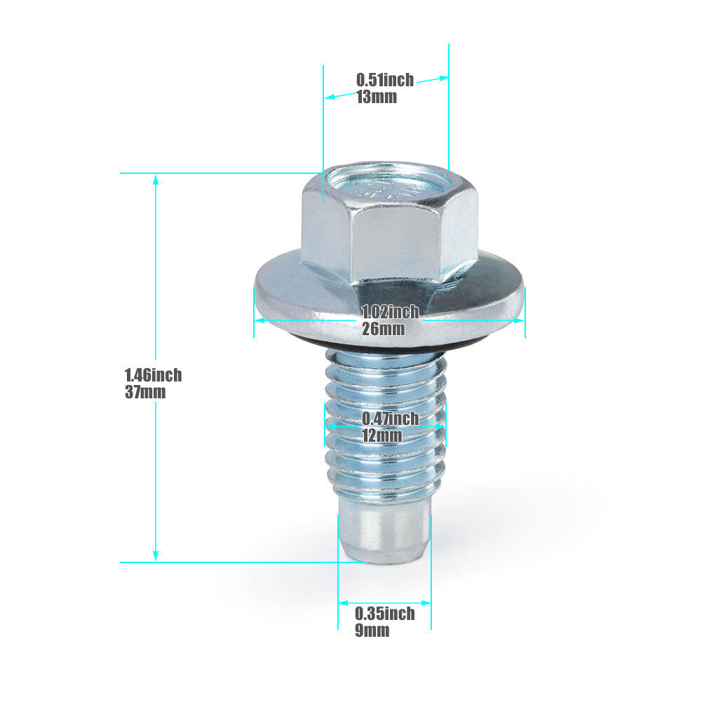 5-piece set of universal for Buick and for Cadillac engine oil pan drain plugs with sealing device 11562588