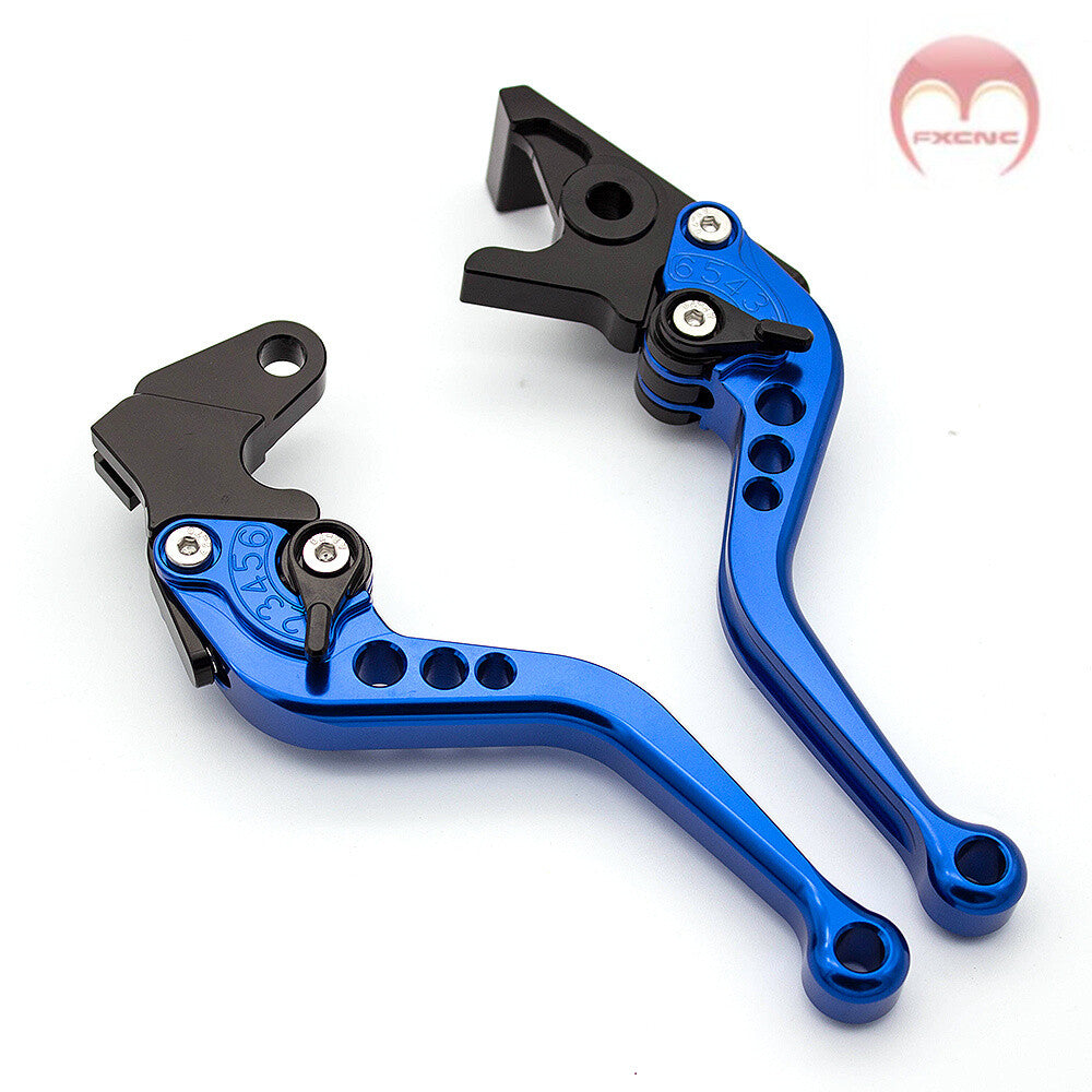 CNC motorcycle brake and clutch lever suitable for Yamaha YFZ450 YFZ450R 2008 2009-2018 Blue