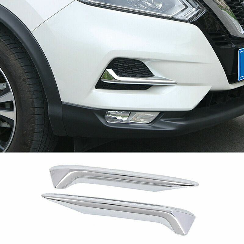 for Nissan Rogue Sport 2017-2021 Front Fog Light Lamp Chrome Strips Trim Cover