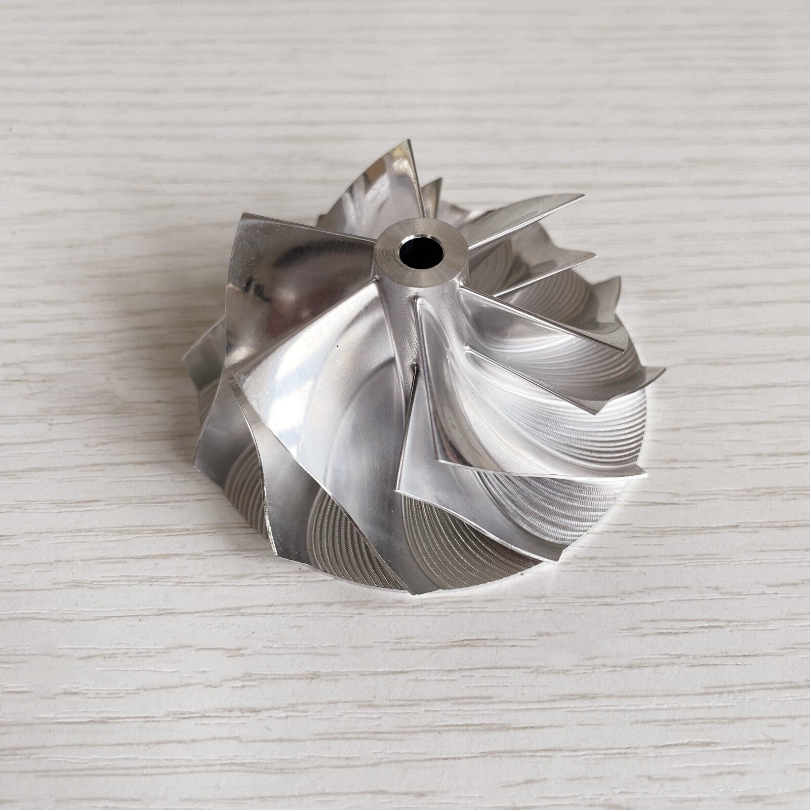 K16 54.20/66.57 mm 6+6 blade turbine milling/aluminum 2618/billet compressor wheel