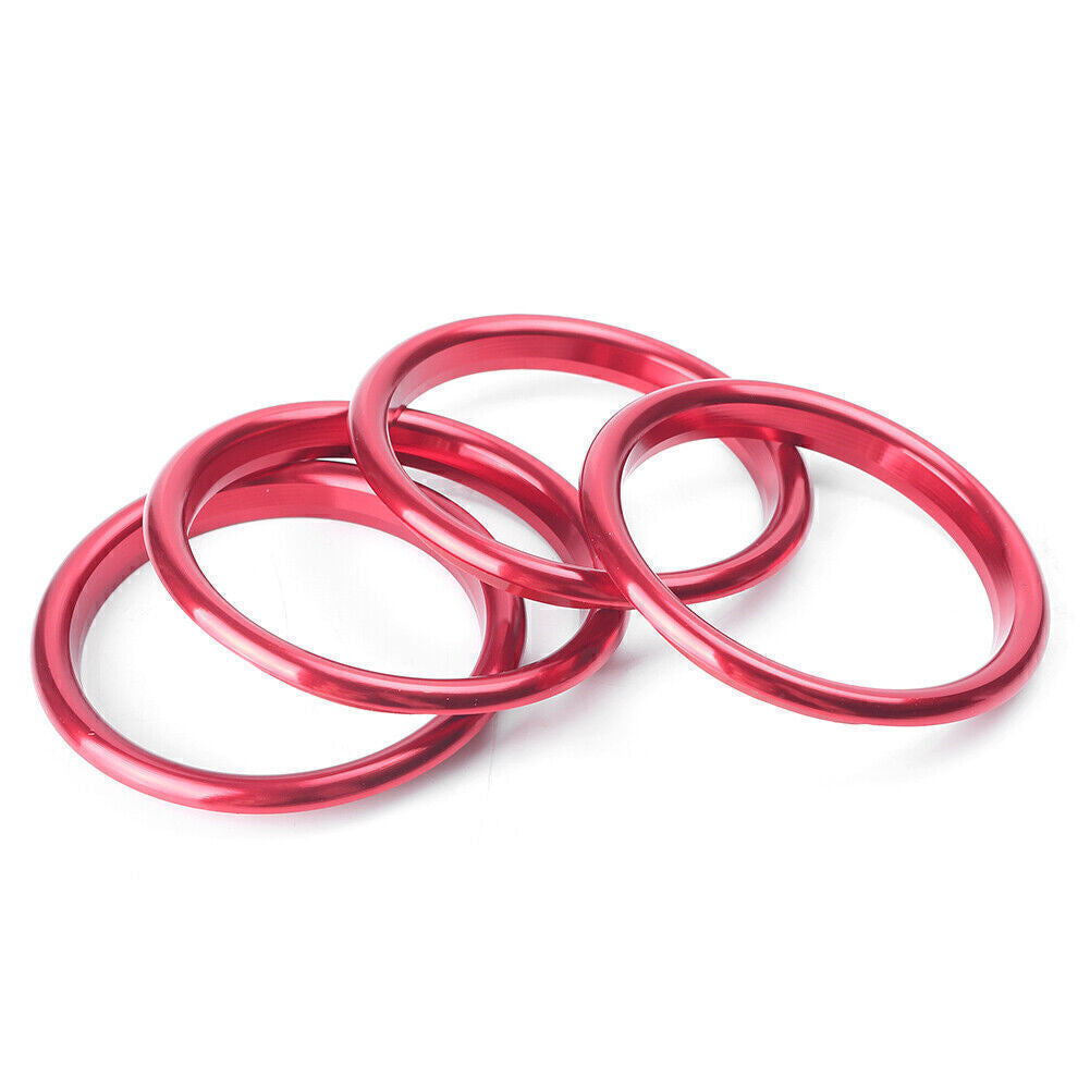 Interior Red Air Vent Outlet Ring Cover Trim Fit for Audi A3 8V 2012-2019 Auto 4pcs