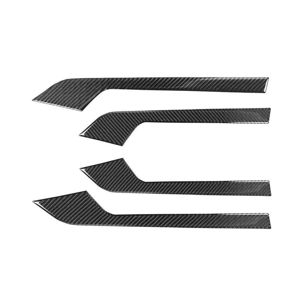 4Pcs Carbon Fiber Look Interior Door Handle Panel Trim for Audi A4 B9 2017-2020