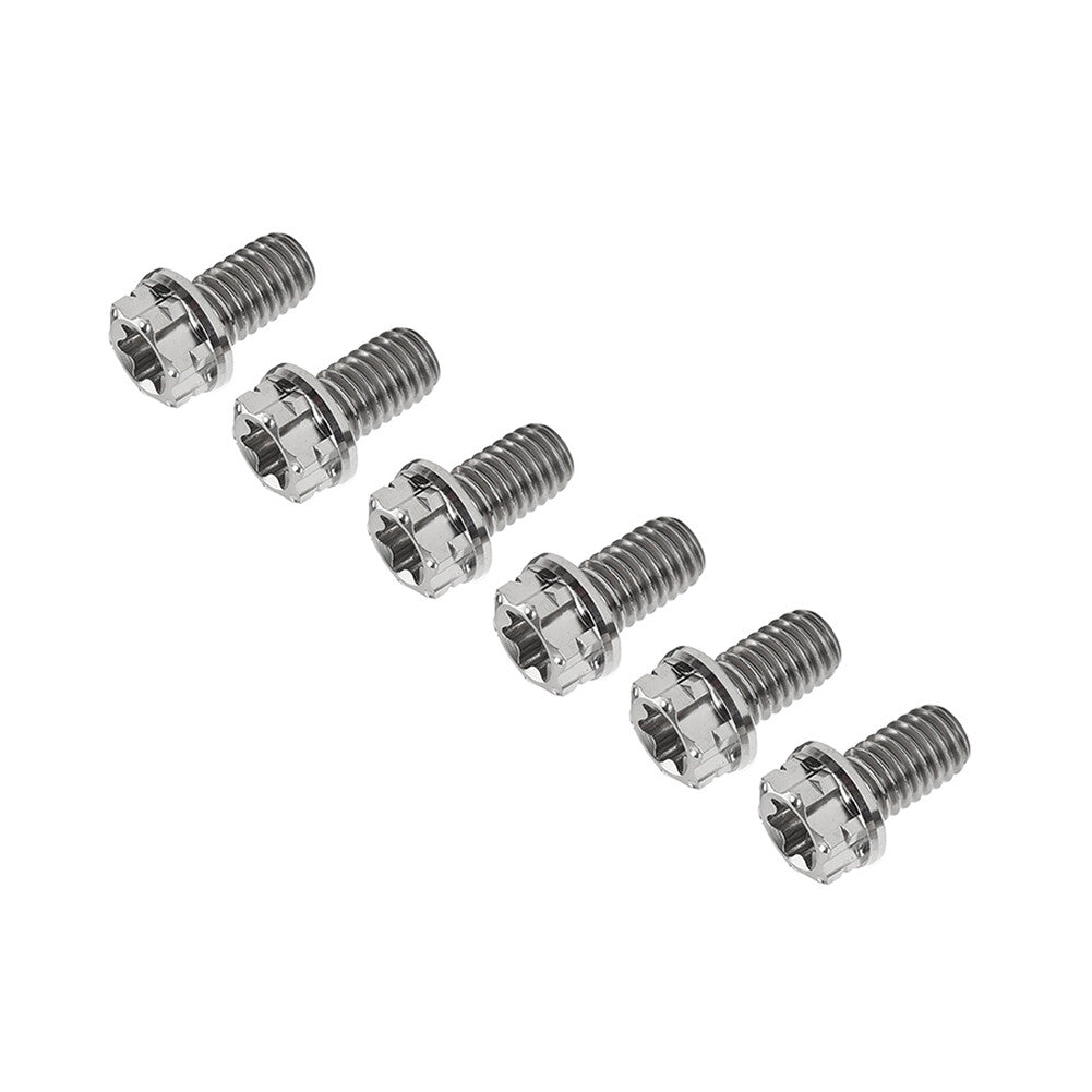 6pcs Bolts Torx Head Flange Screws M6x20mm For Motorcycle Bike Silver