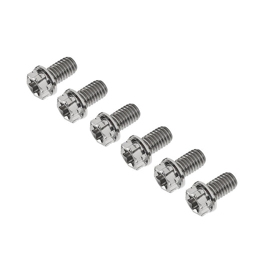 6pcs Bolts Torx Head Flange Screws M6x20mm For Motorcycle Bike Silver