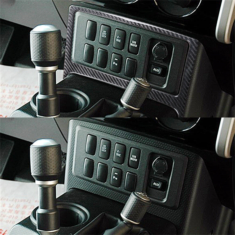 Carbon Fiber Central Control Button Frame Cover For Toyot@ FJ Cruiser 2007-2021