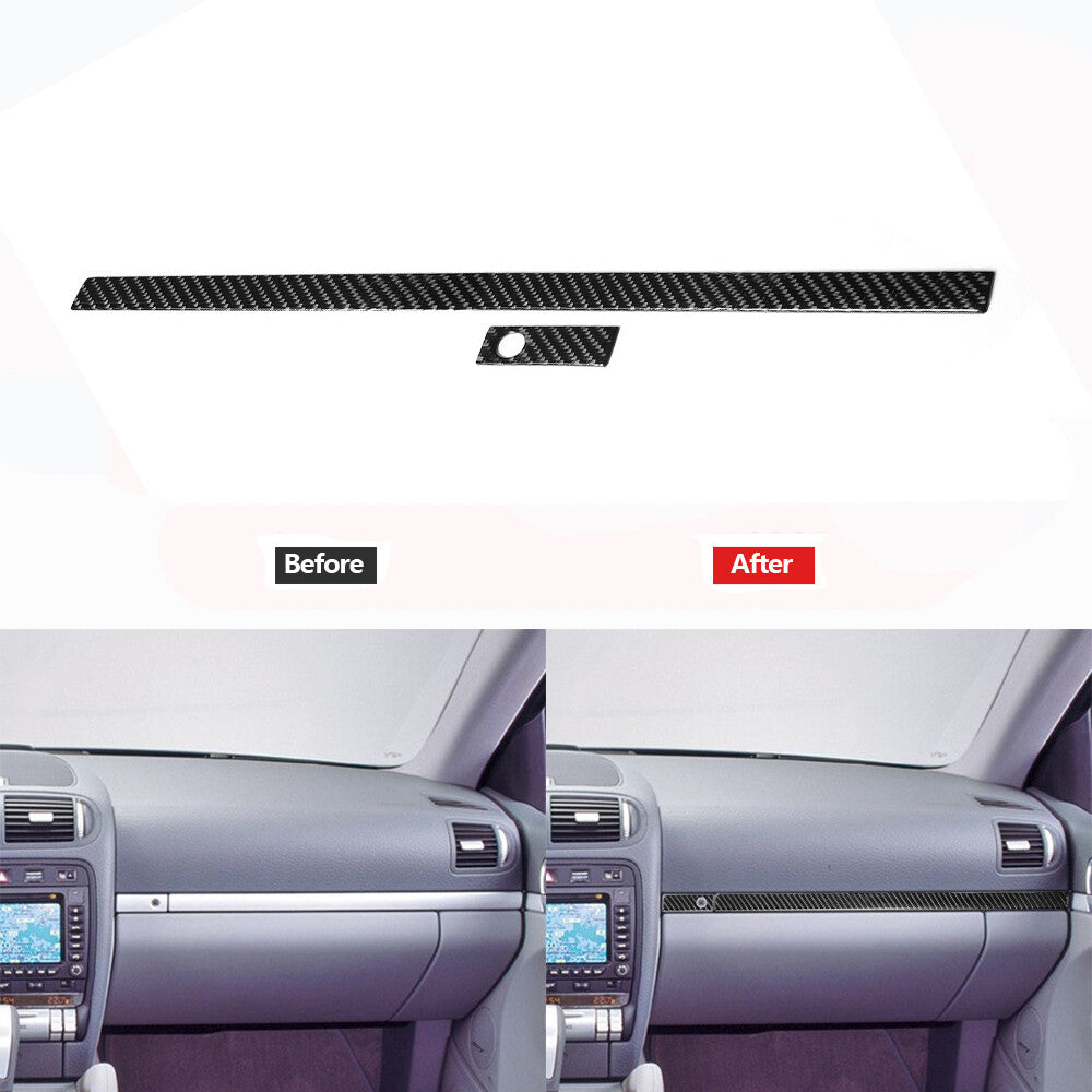 2 x carbon fiber glove compartment trim for Porsche for Cayenne 2003-2010