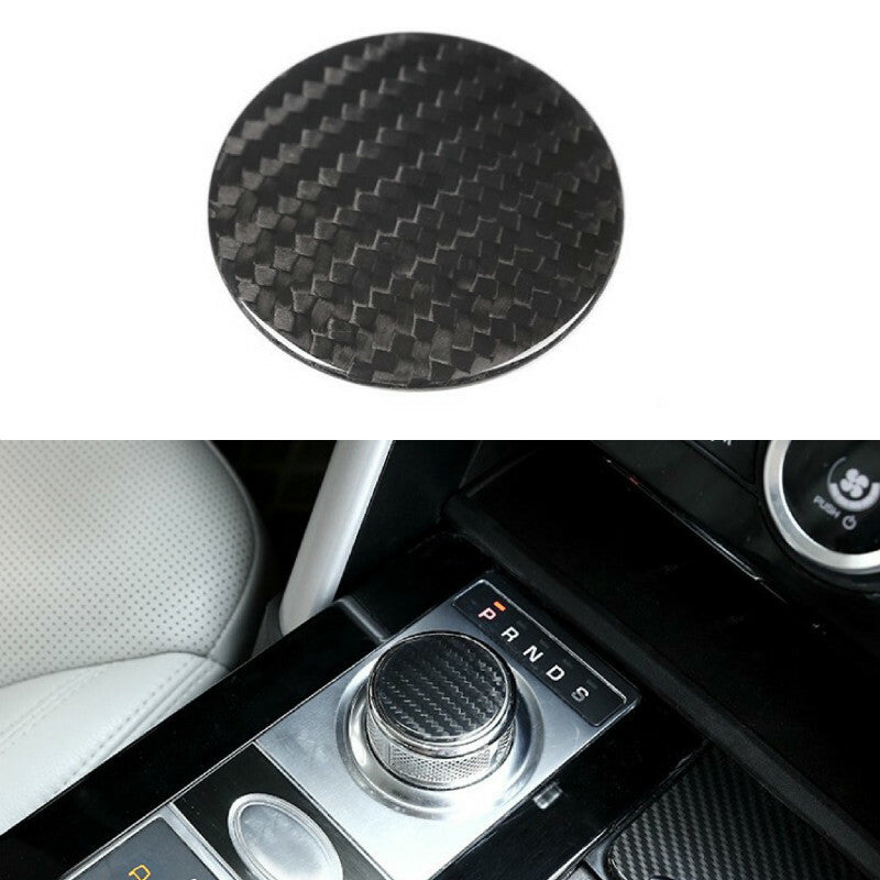 Real Carbon Fiber Gear Shift Button Cover Fit for Jaguar XF F-Pace 2016-19