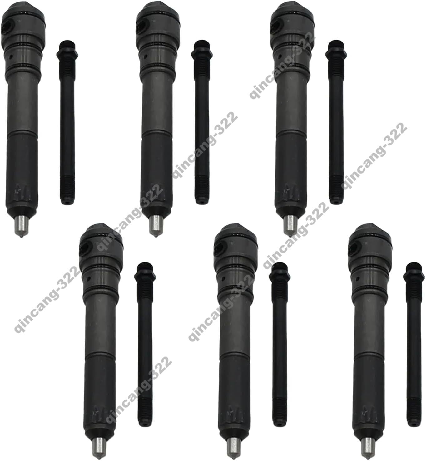 6 Pcs Fuel Injector 6211-12-3500 for Komatsu Engine SA6D140E-2A-7