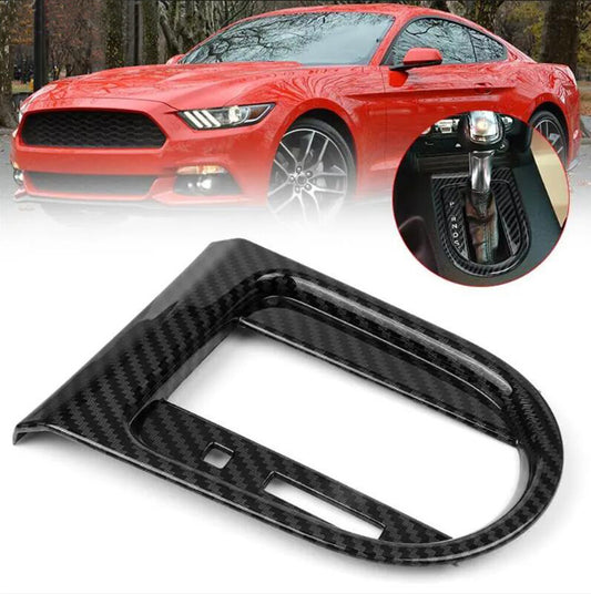 Carbon fiber interior gear shift trim cover suitable for Ford for Mustang 2015 - 2024
