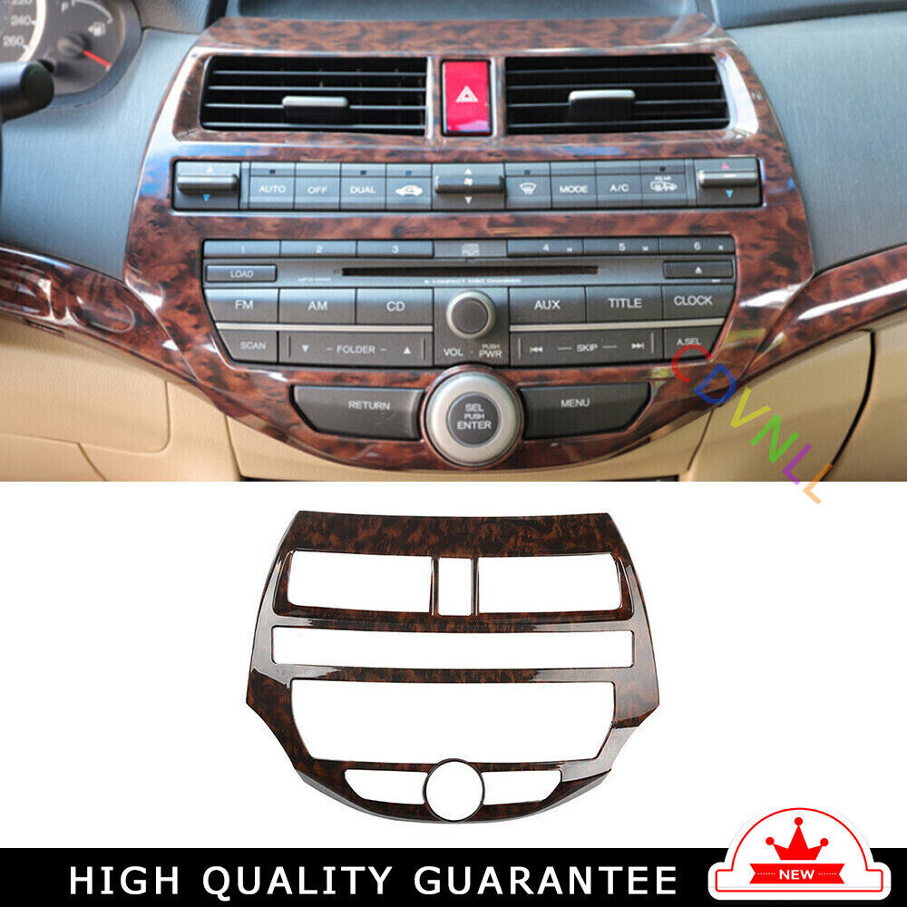 Console CD Switch Control Panel Trim for Honda Accord Crosstour 08-13 Wood Grain